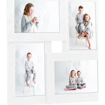 Rám na obraz Kolážový fotorámeček na 4 obrázky (10 x 15 cm) bílý MDF IM_332772