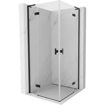 Mexen Mist-H L Duo sprchovací kabina otevírací 105 x 105 cm, transparentní, černá - 8A5L-105L-105P-70-00 Sprchové kouty