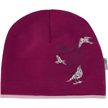 Kojenecké oblečení ESITO | Dětská čepice Ptáčci - fialová / 38