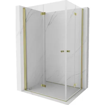 Mexen Mist-F Duo skládací sprchový kout vlevo 85 x 75 cm, transparentní, zlatá - 8A6-085L-075P-50-00 Sprchové kouty