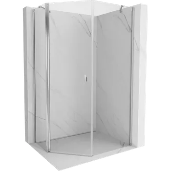 Mexen Mist asymetrická šestihranná sprchová kabina, 80 x 90 cm, transparentní, chrom - 8A8-080-090-01-00 Sprchové kouty