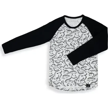 Chlapecké tričko ESITO | Tričko s dlouhým rukávem Contour Dino Cream - smetanová / 98