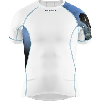 Pánské funkční triko krátký rukáv WOLF bílá Bamboo Ultra - Modrá / XL