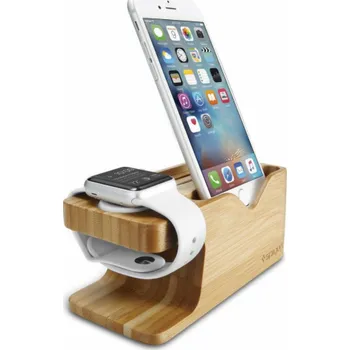 Příslušenství k chytrým hodinkám Spigen stojan S370 Apple Watch + Phone Wood Stand - Brown