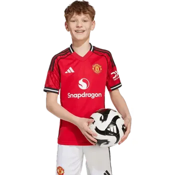 Dětský domácí fotbalový dres Adidas Manchester United 25/26 červený