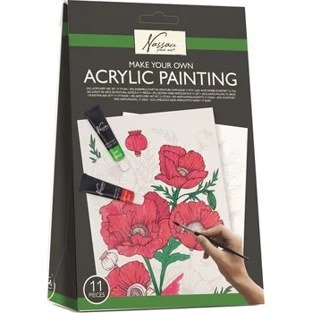 Speciální výtvarná barva Umělecká sada akrylových barev - 11 ks květiny