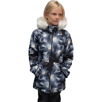 Kojenecká bunda ESITO | Dívčí zimní softshellový kabát s beránkem Bloom - černá / 92