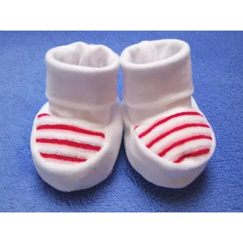 Chlapecké bačkory ESITO | Kojenecké bačkůrky plyš pruh malé - malinová