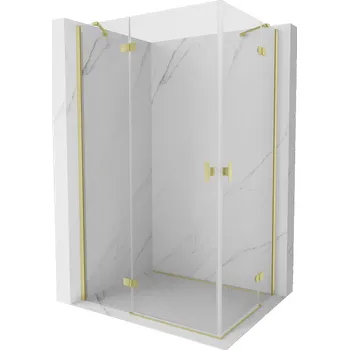 Mexen Mist-H Duo sprchový kout s otevíráním vlevo 120 x 110 cm, průhledný, zlatý kartáčovaný - 8A5-120L-110P-55-00 Sprchové kouty