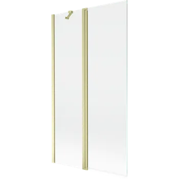 Vanová zástěna Mexen Mist vanová zástěna 2-křídlá 100 x 150 cm, transparentní, zlatý kartáčovaný - 8A9-100-011-55-00 Vanové zástěny