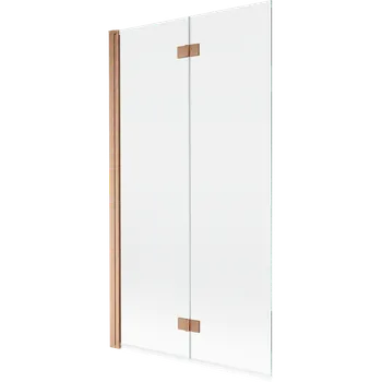 Vanová zástěna Mexen Mist sprchová zástěna dvoukřídlá levá 100 x 150 cm, transparentní, kartáčovaná měď - 8A9-100-002-65-00-L Vanové zástěny