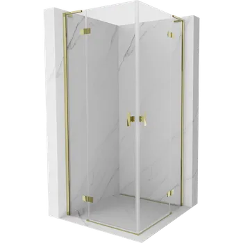 Mexen Mist-H L Duo sprchová kabina otočná 75 x 75 cm, transparentní, zlatá - 8A5L-075L-075P-50-00 Sprchové kouty
