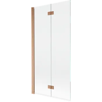 Vanová zástěna Mexen Mist sprchová zástěna 2křídlá levá 90 x 150 cm, transparentní, kartáčovaná měď - 8A9-090-002-65-00-L Vanové zástěny