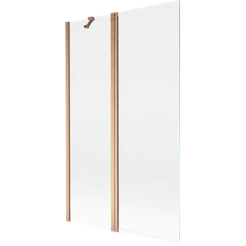 Vanová zástěna Mexen Mist vanová zástěna 2-křídlová 110 x 150 cm, transparentní, kartáčovaná měď - 8A9-110-011-65-00 Vanové zástěny