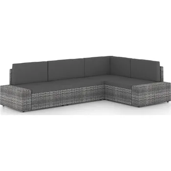 4dílná zahradní sedací souprava polyratan šedá IM_3067170