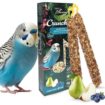 Krmivo pro ptáka SING&SONG cruncher pro vlnkovité papoušky 85 g ovocný