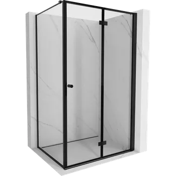 Mexen Mist-F sprchový kout sklápěcí pravý 90 x 75 cm, černý rám, černá - 8A6T-090-075-70-70-P Sprchové kouty