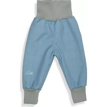 Chlapecké kalhoty ESITO | Rostoucí softshellové kalhoty s beránkem Lamb Sky blue - modrá / 80