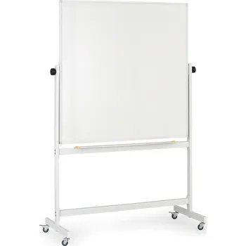 B2B Partner Mobilní otočná magnetická tabule, keramický povrch, 1200 x 1200 mm