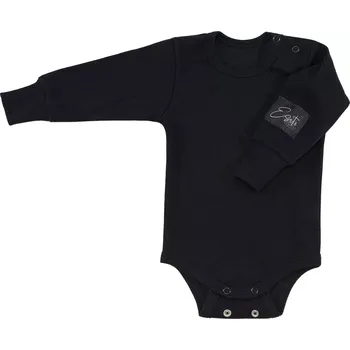 Kojenecký body ESITO | Rostoucí body žebrované Color Black - černá / 56 - 62