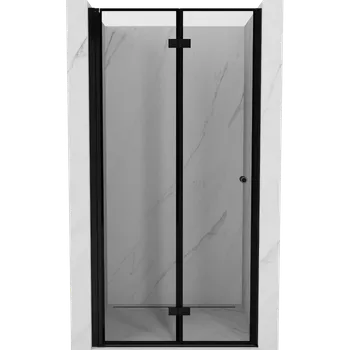 Sprchové dveře Mexen Mist-F sprchové dveře skládací levé 70 cm, černý rámeček, černé - 8A6-070-000-70-70-L Sprchové dveře