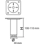 Nožní podpěra stříbrná 10077