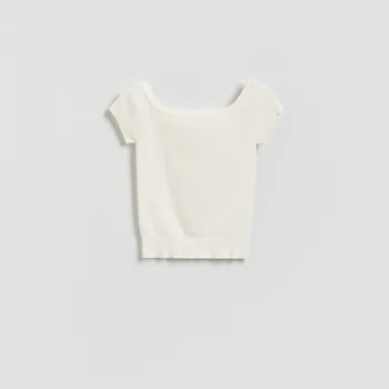 Dámský svetr Reserved - Žerzejová halenka - tělová - YR626-02X - YR626-02X-XL