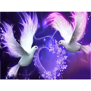 Diamantové malování Diamantové malování 30x40cm holubice