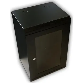 Rozvaděč RACK DATACOM 10" nástěnný rozvaděč 12U/280 mm (sklo) černý