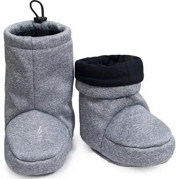 Capáčky ESITO | Barefoot softshellové capáčky Šedý melír - šedá / 3 - délka stélky: 13 cm