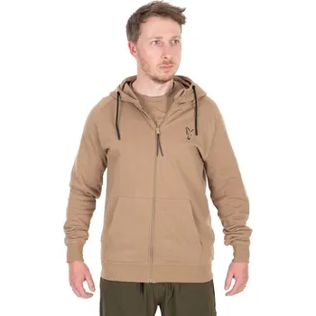 Rybářské oblečení FOX - Mikina Collextion LW Zip Hoody Tan Ltd, vel. XXXL