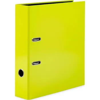 Pákový pořadač A4 7cm karton, barva - neonově žlutá