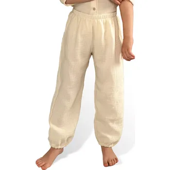 ESITO | Dětské mušelínové kalhoty Luca Cream - smetanová / 122