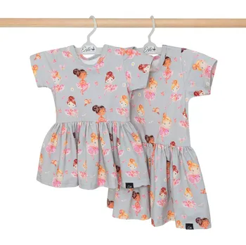 Dívčí šaty ESITO | Šaty pro holčičky Baletka - šedá / 104