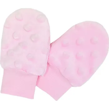 Rukavice ESITO | Kojenecké zimní rukavice Minky Pink - růžová / 56
