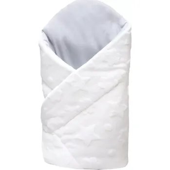 Zavinovačka ESITO | Zavinovačka Mikroplyš White star - bílá / 85 x 85 cm