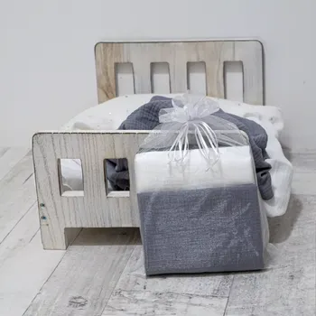 jednorázová plena ESITO | Mušelínové pleny bílá - šedá - šedá / bílá / 70 x 70 cm