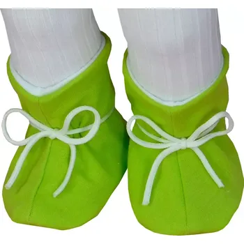 Chlapecké bačkory ESITO | Kojenecké botičky bavlna velké jednobarevné - sytá zelená / 1. ( 2 - 5 měs.)