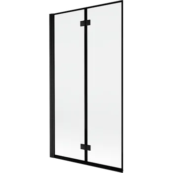 Vanová zástěna Mexen Mist vanová zástěna dvoukřídlá levá 100 x 150 cm, černý rám, černá - 8A9-100-002-70-70-L Vanové zástěny