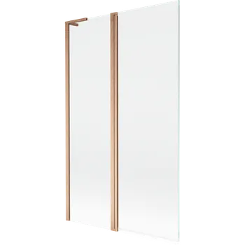 Vanová zástěna Mexen Mist L vana zástěna 2-křídlová 110 x 150 cm, transparentní, kartáčovaná měď - 8A9L-110-011-65-00 Vanové zástěny