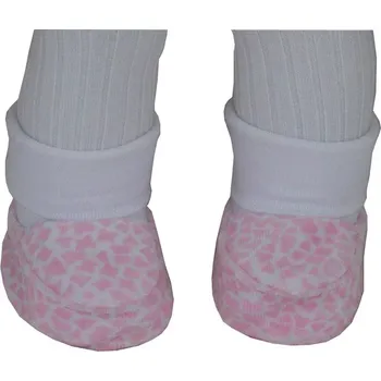 Chlapecké bačkory ESITO | Kojenecké bačkůrky plyš žirafa malé - mapa růžová / New - délka stélky: 8 cm