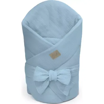 Zavinovačka ESITO | Mušelínová zavinovačka pro miminko Blue 85x85 cm - modrá / 85 x 85 cm