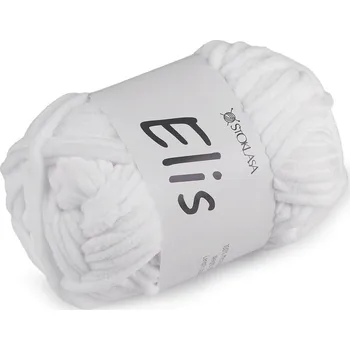 Příze Pletací žinylková příze Elis 100 g, barva 1 (31) bílá
