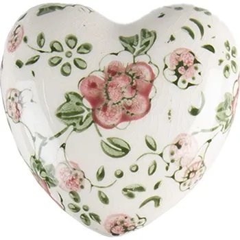 Clayre & Eef - Dekorativní keramické srdíčko GENTLE TENDERNESS 6CE1565M