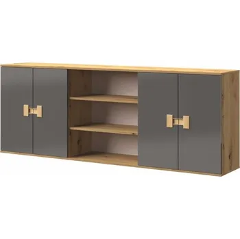 Pohovka Domel Nástavba na výklopnou postel Index 21 Barevné provedení dveří: Bílý lesk, Úchyty Domel: Šedé