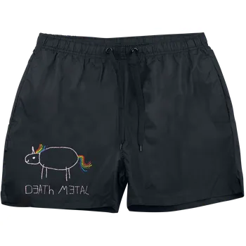Pánské plavky Plavecké šortky Jednorožec z Death Metal - Death Metal - Muži - černá