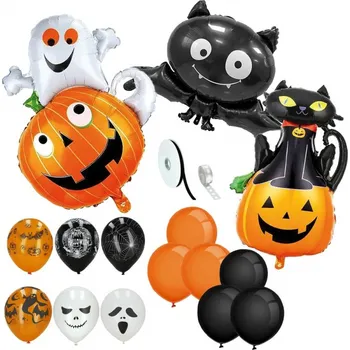 Party dekorace Sada balónků na Halloween SPRINGOS HA5215 černo-oranžová