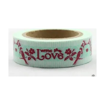 Lepicí páska Dekorační lepicí páska - WASHI pásky-1ks With Love, ptáci