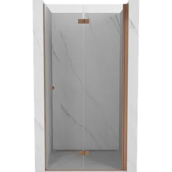 Sprchové dveře Mexen Mist-F skládací sprchové dveře pravé 110 cm, transparentní, kartáčovaná měď - 8A6-110-000-65-00-P Sprchové dveře