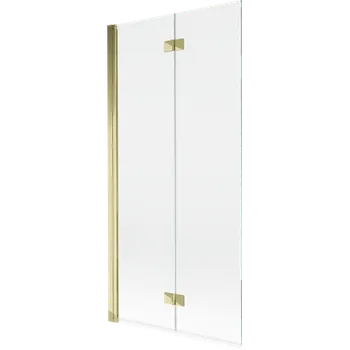 Vanová zástěna Mexen Mist sprchová zástěna 2-křídlá levá 90 x 150 cm, transparentní, zlatá - 8A9-090-002-50-00-L Vanové zástěny
